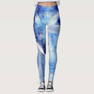 Leggings Cool Motif des tons bleu et blanc
