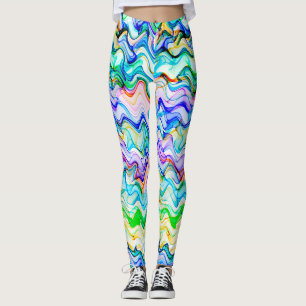 Leggings Cool multicolore Wavy Zig Zag Motif