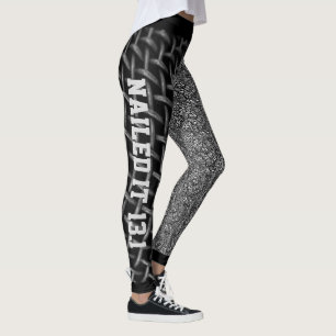 Leggings Cool noir et blanc Abstrait cloué