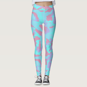 Leggings Cool Pastel Camo Motif
