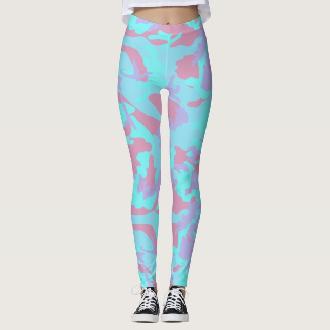 Leggings Cool Pastel Camo Motif (Devant)