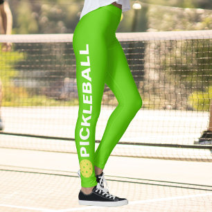 Leggings cool Pickleball Jaune Ball Texte personna