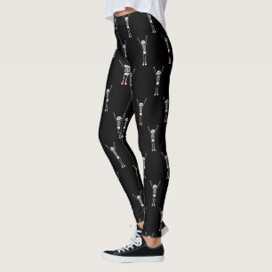 Leggings Cool Skeleton Motif Halloween