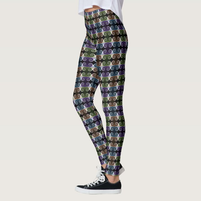 Leggings COOL spirale colorée Motif Abstrait (Gauche)
