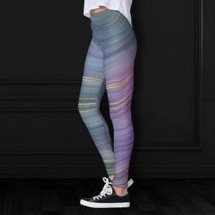 Leggings Cool Strata Belle Agate bleu violet et or