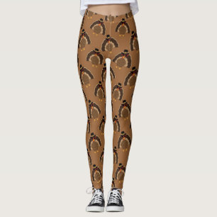 Leggings Cool Turquie Thanksgiving fun brown motif