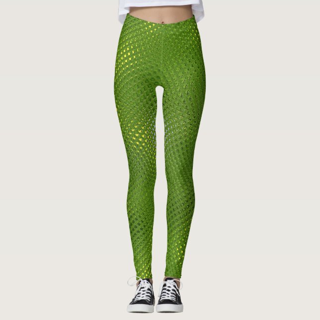 Leggings Copie de lézard vert (Devant)