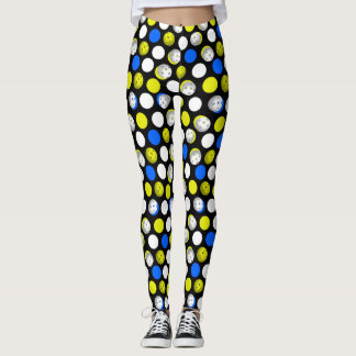 Leggings Copie de Pickleball - pois bleu blanc vert