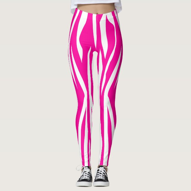 Leggings Copie de zèbre de roses indien (Devant)