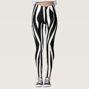 Leggings Copie noire de zèbre