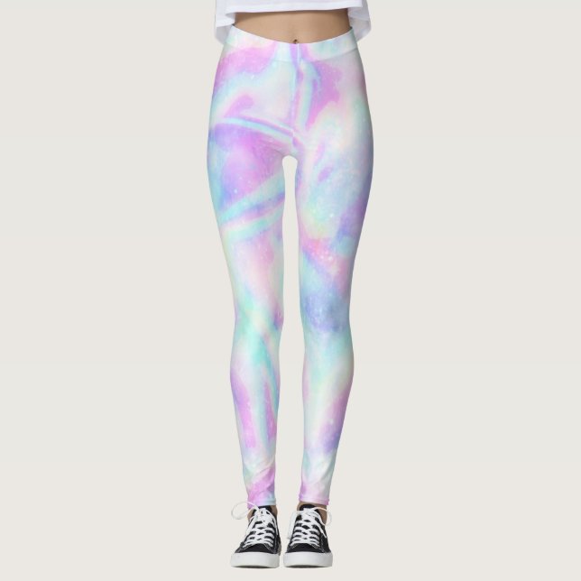Leggings Copie olographe de galaxie de licorne (Devant)