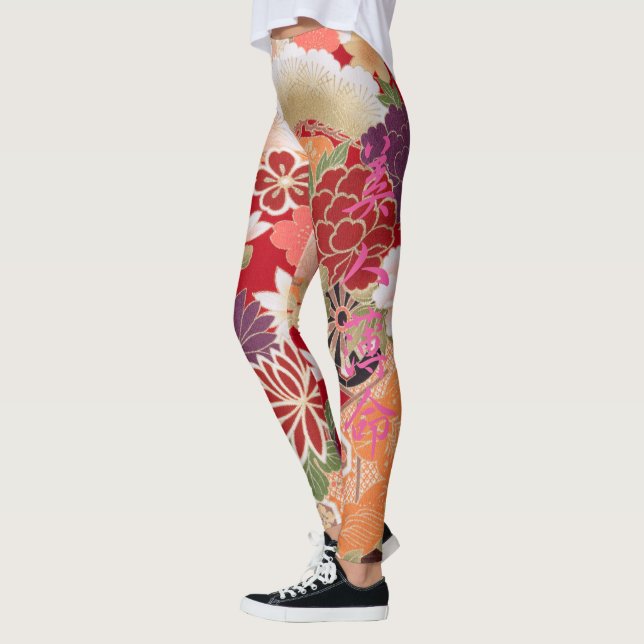 Leggings Copie orientale de fleur (Gauche)