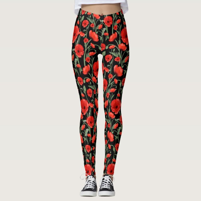 Leggings Coquelicot rouge (Devant)