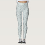 Leggings Coquette Blue Bows main Motif tiré<br><div class="desc">Coquette et leggings fantaisistes avec illustration dessinée à la main des arcs et des coeurs bleus.</div>
