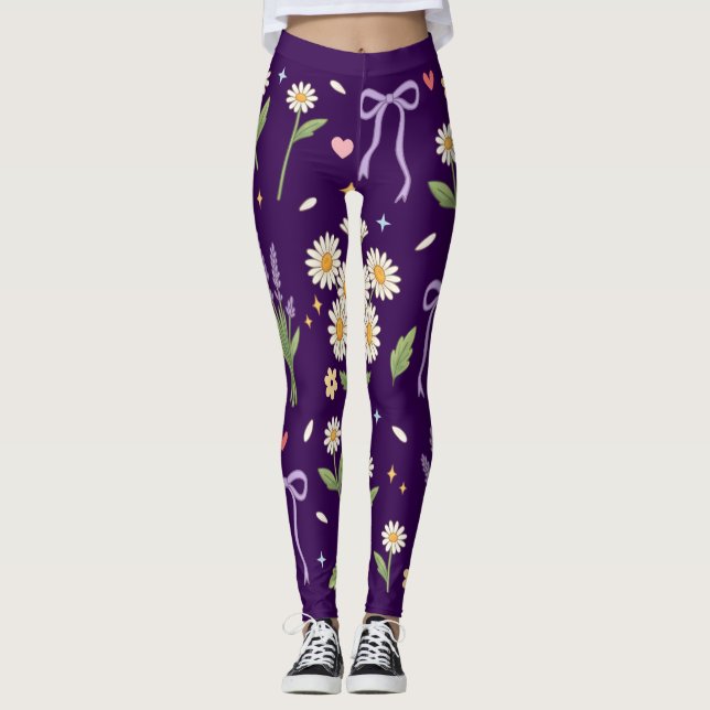Leggings Coquette Daisy et Lavande  (Devant)