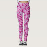 Leggings Coquette Magenta Vaches Motif tiré à la main<br><div class="desc">Coquette et leggings fantaisistes avec illustration dessinée à la main des arcs et des coeurs magenta.</div>