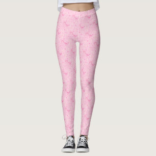 Leggings Coquette Motif à main de vaches roses