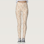 Leggings Coquette Terracotta Bows main tiré Motif<br><div class="desc">Coquette et leggings fantaisistes illustrant à la main des arcs et des coeurs en terre cuite.</div>