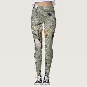 Leggings Coquillages Et Sable