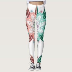 Leggings Corail bleu Mandala Flower