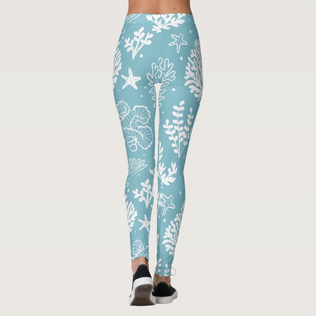 Leggings Corail Motif, Sea Life (Dos)