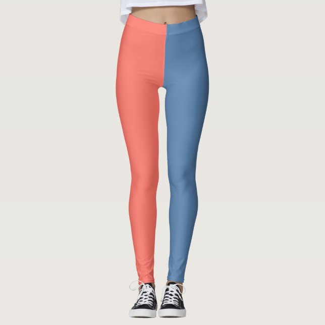 Leggings Corail Vivant Sur La Côte Pacifique (Devant)