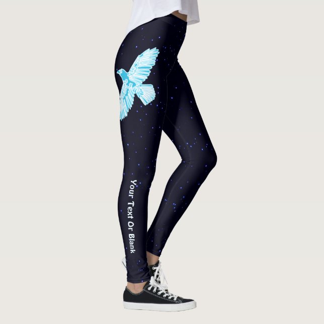 Leggings Corbeau bleu sur étoiles (Droite)