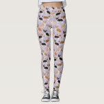 Leggings Corgi pattes de chien et pattes d'os<br><div class="desc">Chiens Corgi mignons aux couleurs fawn, rouge et tricot avec empreintes de pattes et os de chien motif.</div>