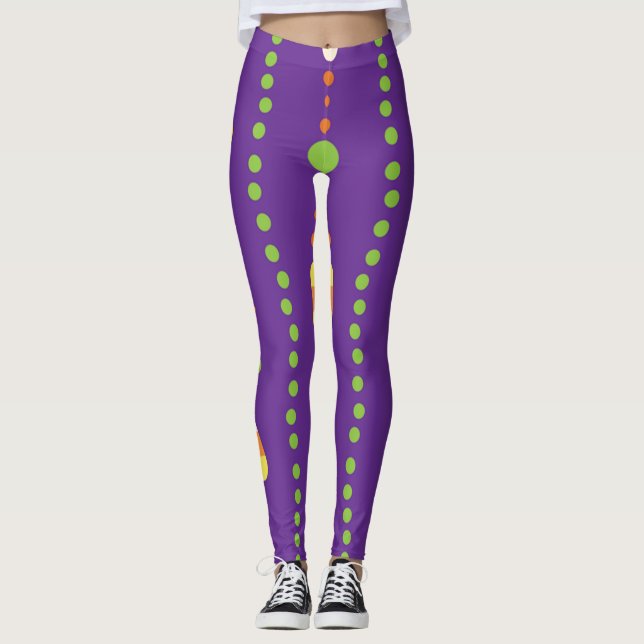 Leggings Corne de bonbons d'Halloween (Devant)