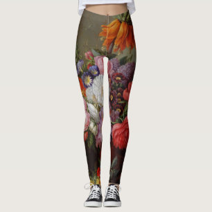 Leggings Cornelis Johannes van Hulsteijn Vase avec Fleurs