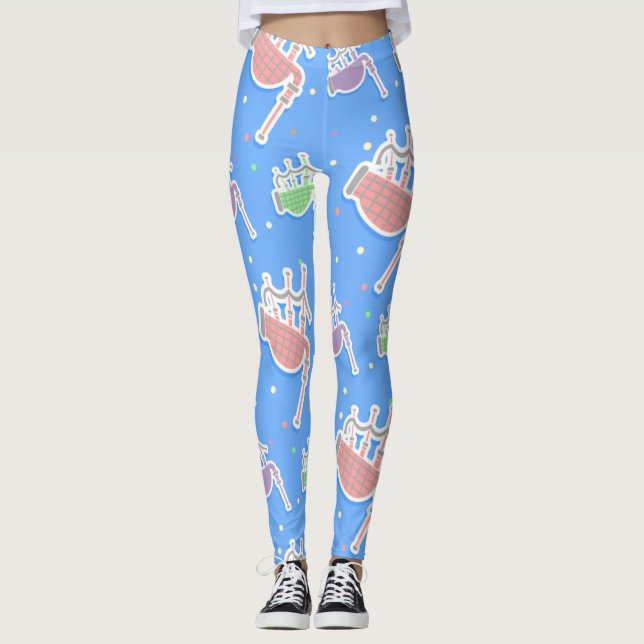 Leggings cornemuses rose pastel (Devant)