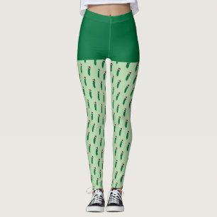 Leggings Cornichon de Noël portant un chapeau de Père Noël