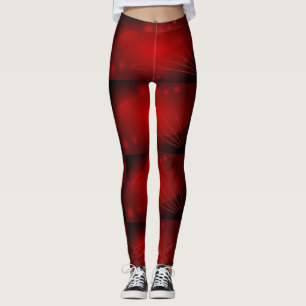 Leggings Cosmic noir et rouge