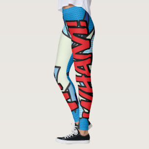 Leggings Cosplay Comic Book Pop Art WHAM