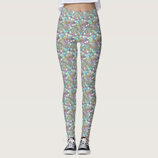 Leggings Cosplay de Lézard Iridescent (Devant)