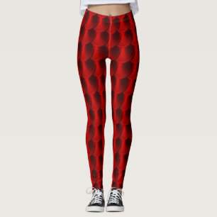 Leggings Cosplay Red Dragon Scale