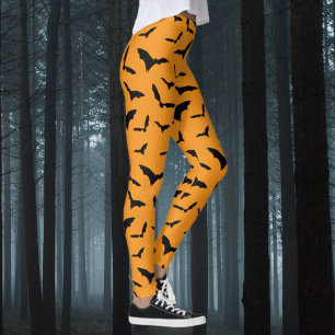 Leggings Costume d'Halloween pour chauves-souris noires et