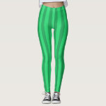 Leggings Costume d'Halloween pour pastèque Green Stripes<br><div class="desc">Faites de votre vêtement de tous les jours, de l'usure de bureau, ou Halloween amusant avec ces leggings dénudés blanc et rouge chic verticalement vers le haut et le bas. Au lieu de porter des bas pour Halloween, portez des leggings que vous pouvez porter n'importe quel jour après. Paire avec...</div>