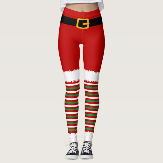 Leggings Costume du Père Noël (Devant)