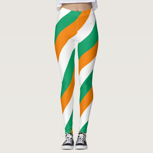 Leggings Côte d'Ivoire Couleurs du drapeau national Diagona (Devant)