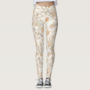 Leggings Côtière rustique - Coquillages, Starfish, Reef (14