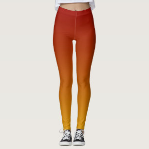 Leggings Couché de soleil orange jaune Ombre