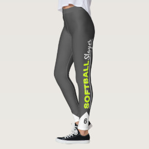 Leggings Couche Softball personnalisée