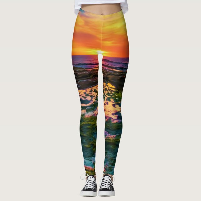Leggings coucher de soleil (Devant)