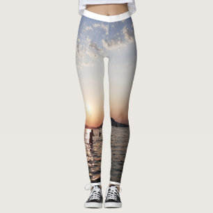 Leggings Coucher de soleil Baigneurs pour femmes