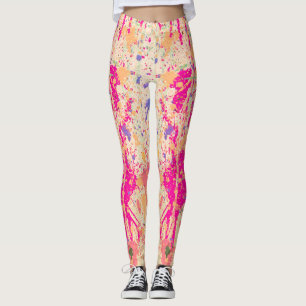 Leggings Coucher de soleil de Californie Abstrait de peintu