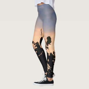 Leggings Coucher de soleil en dentelle noire