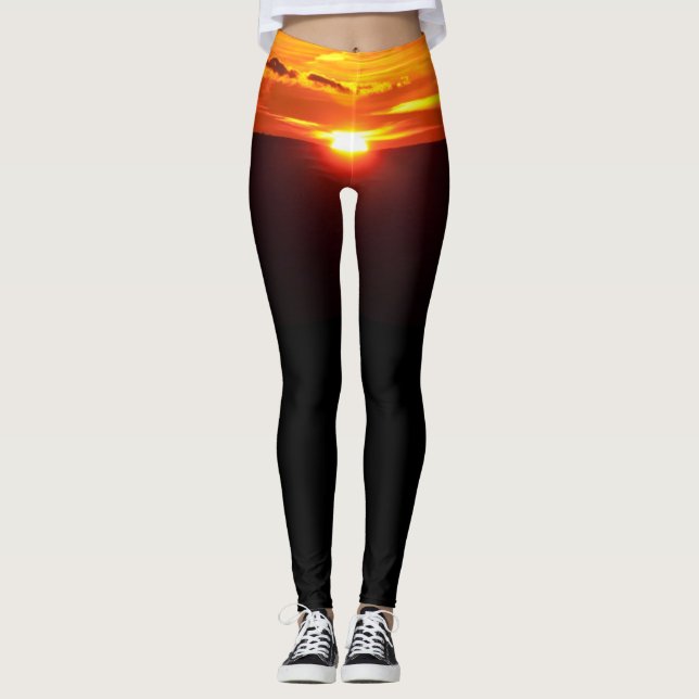 Leggings Coucher de soleil intense (Devant)