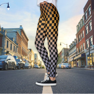 Leggings Coucher de Soleil Orange et Violet à Carr