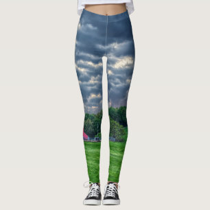 Leggings Coucher de soleil sur la ferme nuageuse d'Ozarks